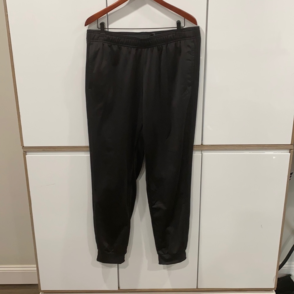 Adidas black joggers, worn once XL